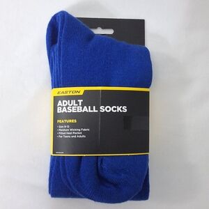 Easton Blue Adult Baseball Socks, Size 9-12, New With Tag